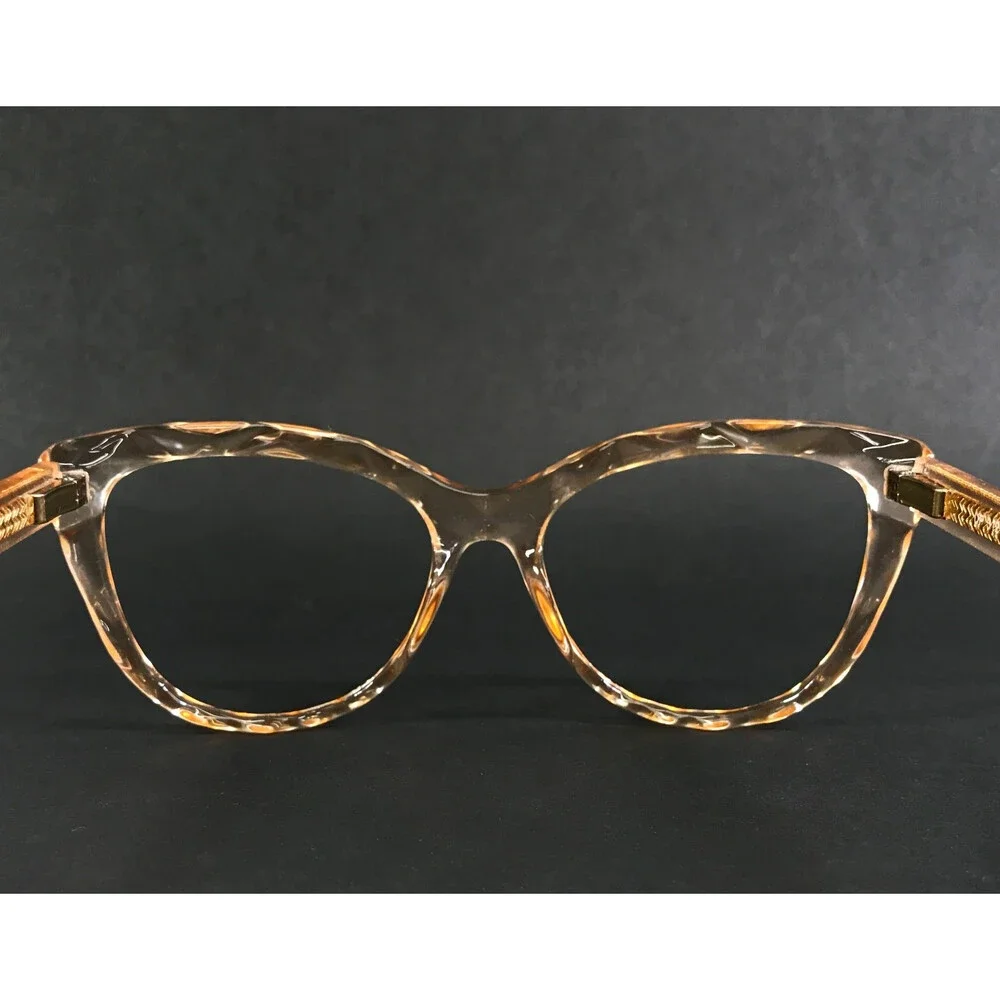 Capri Eyeglasses Frames UP 312 Blush Orange Clear Cat Eye Full Rim 52-18-140